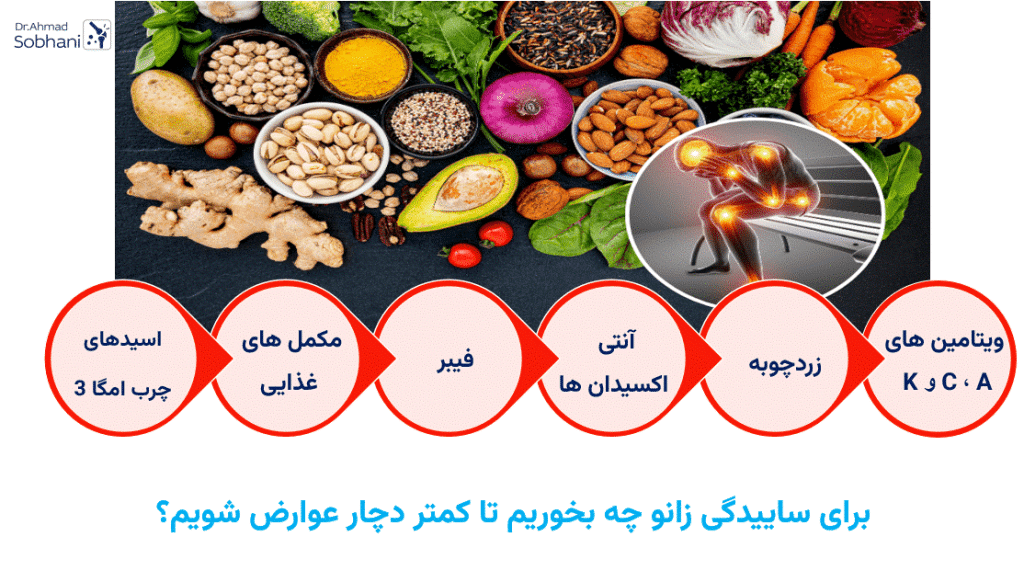 برخی از مواد غذایی موثر در درمان ساییدگی زانو